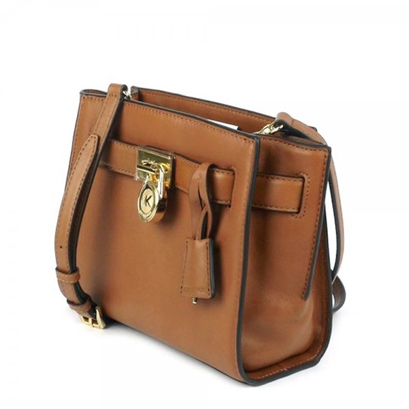 MICHAEL KORS Women's HAMILTON Small Travel Messenger, Crossbody BAG Suntan - Picture 4 of 13